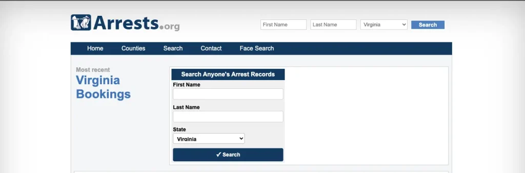 Prince William County Virginia Arrest Records